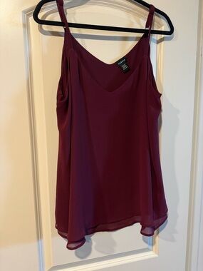 torrid Wine Chiffon V-Neck Camisole